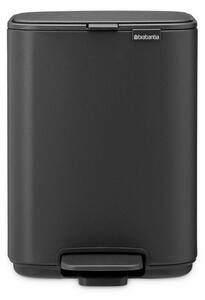 Кош за боклук Brabantia Bo Pedal 1010131, 4 л, Леко затваряне, Противоплъзгаща основа, Минерално покритие, Тъмносив