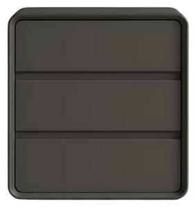 Скрин от MDF и PU кожа – 3 чекмеджета, 55x40x61 см - Тъмносив