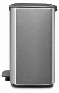 Кош за боклук Brabantia Bo Pedal 1010143, 12 л, Леко затваряне, Противоплъзгаща основа, Устойчив на пръстови отпечатъци, Инокс/Мат