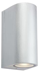 Markslöjd 109112 - димируемо външно стенно осветително тяло ALOR 2xLED/4,9W/230V IP65 сребристо