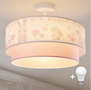 Brilagi-LED Детски плафон BOBO 1xE27/60W/230V Ø40 cm кремав/розов/кралскосин