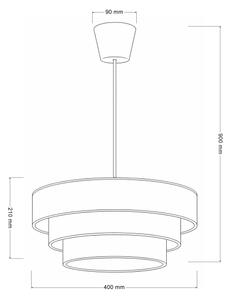 Brilagi - Полилей на кабел LUNETA 1xE27/60W/230V Ø 40 cm кафяв/бежов/кремав