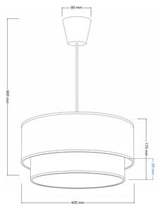Brilagi - LED полилей на кабел BOHO ECO 1xE27/10W/230V Ø 40 см бежов/кремав