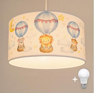 Brilagi - LED детски полилей на кабел BOBO 1xE27/60W/230V диаметър 35 см бял/животни