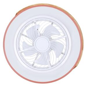Brilagi - LED димируемо осветително тяло с вентилатор LED/38W/230V 50 см розово/дъб +дистанционно управление
