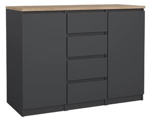 Тъмносив скрин 121x91x50 cm Naia – Tvilum