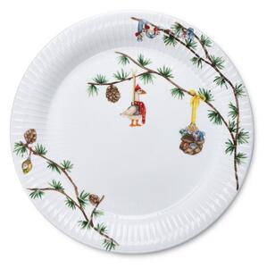 Бяла порцеланова чиния с коледен мотив ø 27 cm Hammershøi Christmas – Kähler Design