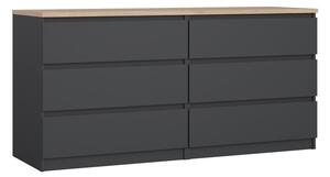 Тъмносив скрин 154x76x50 cm Naia – Tvilum