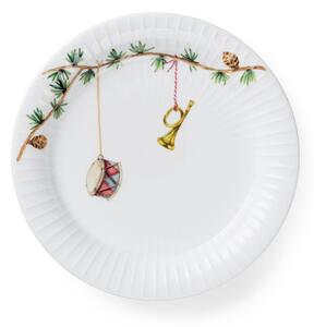 Бяла десертна порцеланова чиния с коледен мотив ø 19 cm Hammershøi Christmas – Kähler Design