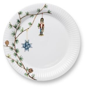 Бяла порцеланова чиния с коледен мотив ø 27 cm Hammershøi Christmas – Kähler Design
