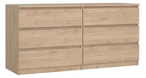 Скрин от декор от дъб в естествен цвят 154x76x50 cm Naia – Tvilum
