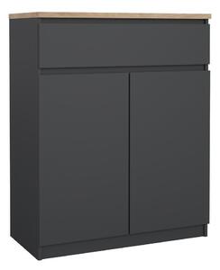 Тъмносив скрин 80x100x40 cm Naia – Tvilum
