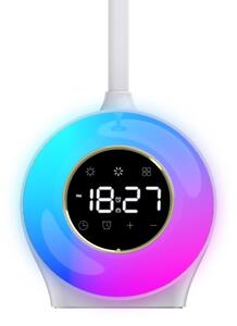 Immax 08979L - LED RGBW Димируема настолна лампа с будилник FALCON LED/10W/12V