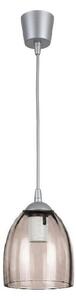 Brilagi-LED Висяща лампа на кабел R GLASS 1xE27/60W/230V Ø 17 см сребрист/опушено бежово