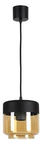 Brilagi - LED полилей на кабел R GLASS 1xE27/60W/230V диам. 14 см черен/димно бежов