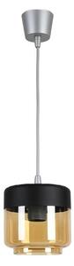 Brilagi -LED полилей R GLASS 1xE27/60W/230V Ø 14 см сребрист/димно бежов/черен