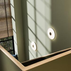Northern LED стенна лампа Glint, Ø 25 cm, стъкло, опалово бяло, Затъмняване, Бял, Дневна/трапезария, Стъкло, Дизайн