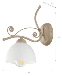 Brilagi - Стенна лампа ANTICO MODERN 1xE27/60W/230V бежова