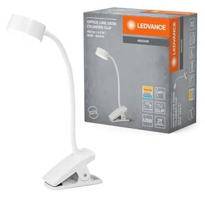 Ledvance - LED димируема сензорна настолна лампа с щипка CYLINDER LED/4,8W/5V 3000-6500K бяла