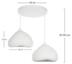 Brilagi - Полилей на кабел WABI SABI, 2xE27/40W/230V, Ø 45 cm, бял