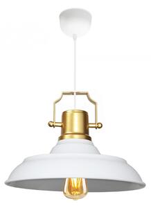 Бяло висящо осветително тяло с метален абажур ø 25 cm Tarsus – Opviq lights