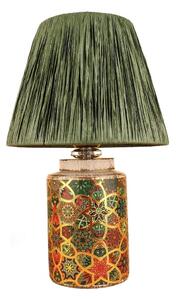 Зелена настолна лампа с абажур от хартиен шнур (височина 38 cm) Alev – Opviq lights