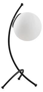 Черно-бяла настолна лампа със стъклен абажур (височина 43 cm) Yay – Opviq lights