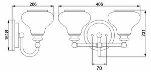 Hinkley HK-AINSLEY2-BATH - LED аплик AINSLEY 2xG9/3,5W/230V хром