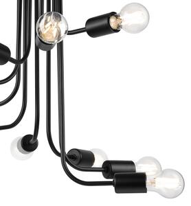 Полилей за повърхностен монтаж TRINITY 10xE27/15W/230V черен