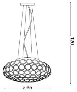Ideal Lux - LED Кристален пендел KING 12xG9/3W/230V Ø 65 см златист