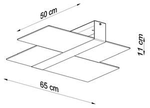 Sollux SL.0188 - Плафон MASSIMO 2xE27/60W/230V бял/хром