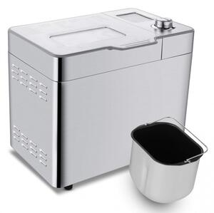 Хлебопекарна Nictemaw Baking Master, 550W, 25 програми, 3 степени, 500/750/900 гр, LCD, Отложен старт 13ч, Автоматичен дозатор, Сребрист