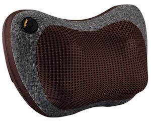 Масажираща възглавница Medivon Travel Massage Pillow, Shiatsu, 2 скорости, 8 глави, Затопляне, Отпускане на кожата и мускулите, 2 посоки, Сив/кафяв