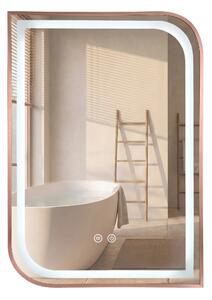 Огледало LED ZONE 70x50 BRUSH ROSE GOLD