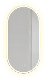 Огледало LED OVL 50x100cm Brush Gold