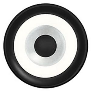 HELL LED стенна лампа „Speaker“, в цвят алуминий, Ø 20 см, метал, Затъмняване, Металик, Дневна/трапезария, Метал, Модерен