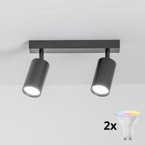 Brilagi - LED RGBW димируемо точково осветително тяло SELE 2xGU10/4,8W/230V черно