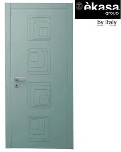 Интериорна врата с каса EKASA INCONTRI IN-RING 100x240х12 см, панти, магнитна брава, дърво, синя лагуна