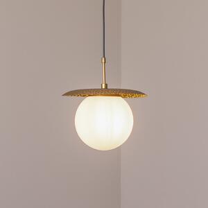 Opviq Висяща лампа Anemon, златист, стъкло, Ø 30 cm, E27, Затъмняване, Злато / месинг, Дневна/трапезария, Стъкло, Модерен