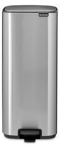 Кош за боклук Brabantia Bo Pedal 1010144, 30 л, Леко затваряне, Противоплъзгаща основа, Устойчив на пръстови отпечатъци, Инокс/Мат