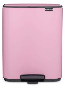 Кош за боклук Brabantia Bo Pedal 1010446, 12 л, Леко затваряне, Противоплъзгаща основа, Розов