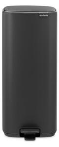 Кош за боклук Brabantia Bo Pedal 1010134, 30 л, Леко затваряне, Противоплъзгаща основа, Минерално покритие, Тъмносив