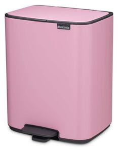 Кош за боклук Brabantia Bo Pedal 1010446, 12 л, Леко затваряне, Противоплъзгаща основа, Розов