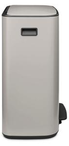 Кош за боклук Brabantia Bo Pedal 1010448, 60 л, Леко затваряне, Противоплъзгаща основа, Светлосив