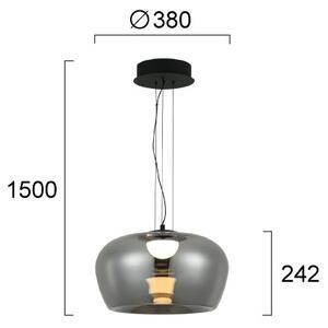 LED полилей на кабел NADIA LED/20W/230V димчато/черно