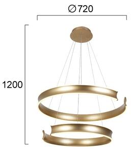 LED полилей на кабел MARLEN LED/84W/230V златист