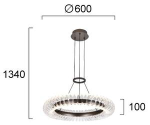 LED полилей на кабел ALBA LED/39W/230V сив/прозрачен