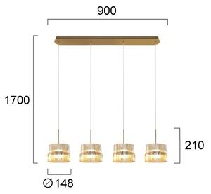 LED полилей на кабел LUXE LED/46W/230V месинг