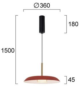 LED полилей на кабел NUDO LED/11W/230V 3000/4000/6000K червен