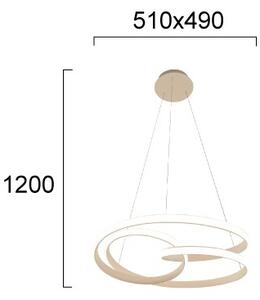 LED полилей на кабел RIBBON LED/42W/230V бежов